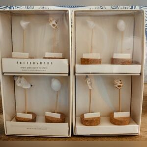 2 Sets Of Pottery Barn Shell Placecard Holders